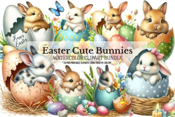 Download Easter Cute Bunnies Sublimation - Easter Collection