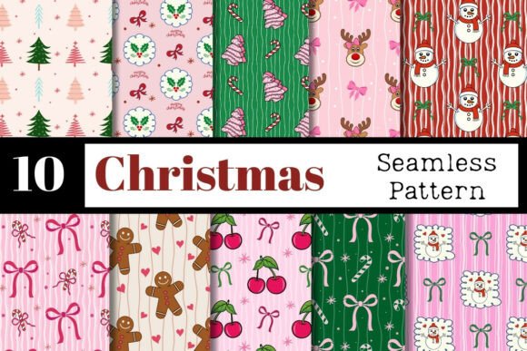 Download Christmas Repeating Pattern Bundle PNG - Pattern Collection