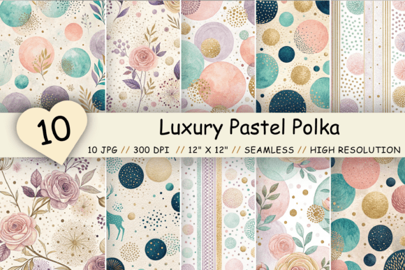 Download Luxury Pastel Polka Dots Pattern Pack - Pattern Collection