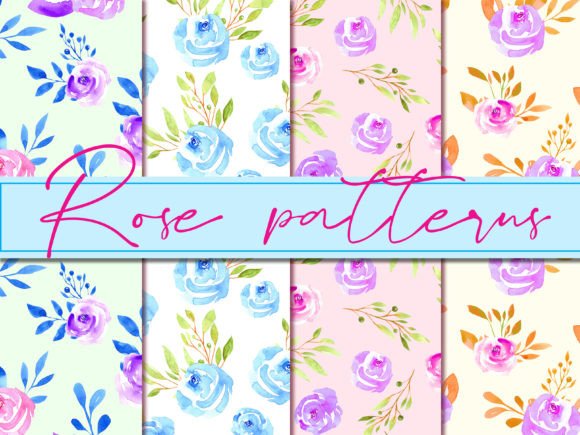 Download ROSES Watercolor Seamless Pattern - Pattern Collection