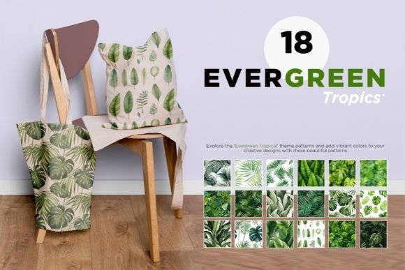 Download Green Tropical Fabric Pattern Bundle - Pattern Collection
