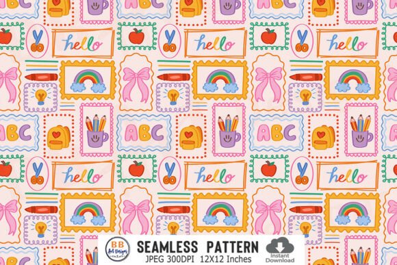Download Preppy Back to School Pattern Seamless - Pattern Collection