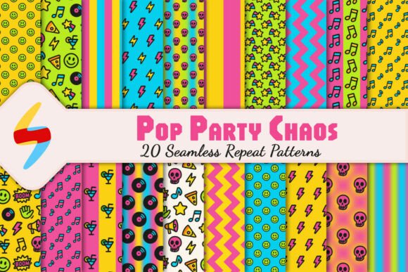 Download Neon Pop Party Pattern Pack - Pattern Collection