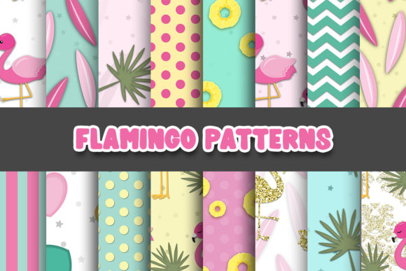 Download Flamingo Digital Paper Patterns - Pattern Collection
