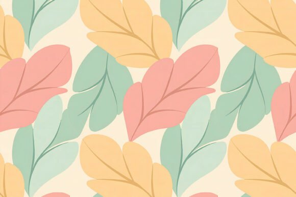 Download Peach Summer Leaf Pattern Design - Pattern Collection