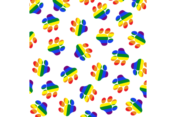 Download Paw Pride Pattern, Digital Paper - Pattern Collection