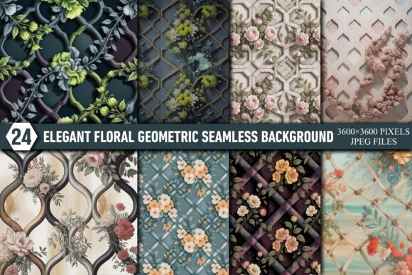 Download Elegant Floral Geometric Background - Premium Resources
