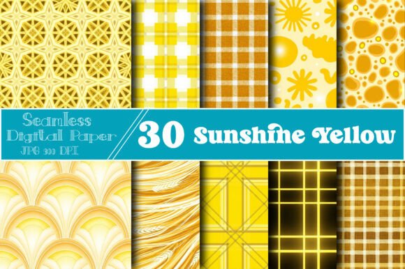 Download Sunshine Yellow Seamless Patterns - Pattern Collection