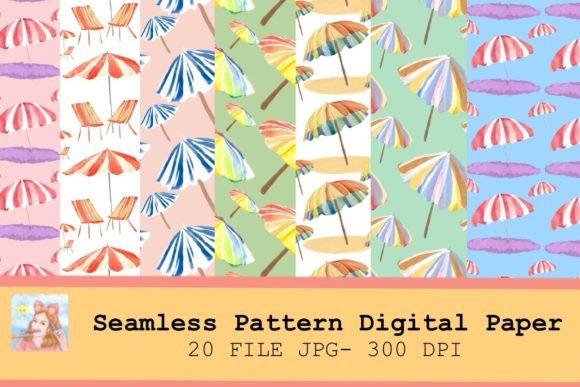 Download Seamless Pattern Beach Umbrella Summer - Pattern Collection