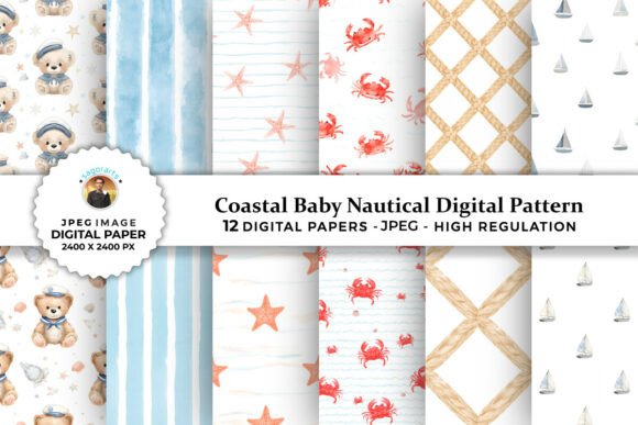 Download Coastal Baby Nautical Digital Patterns - Pattern Collection