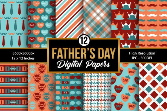 Download Father's Day Pattern Digital Papers - Pattern Collection