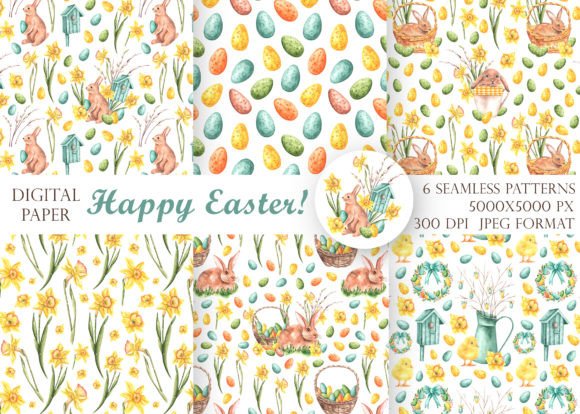 Download Easter Watercolor Seamless Pattern. - Easter Collection