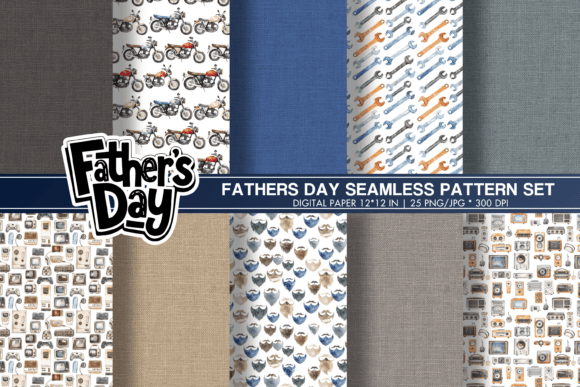 Download Fathers Day Pattern, Dad Digital Papers - Pattern Collection