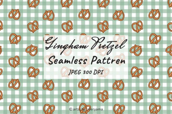 Download Green Gingham Pretzel Seamless Pattern - Pattern Collection