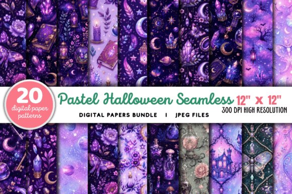 Download Pastel Halloween Pattern Pack Bundle - Pattern Collection