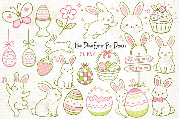 Download Hand Drawn Easter PNG Doodles - Easter Collection